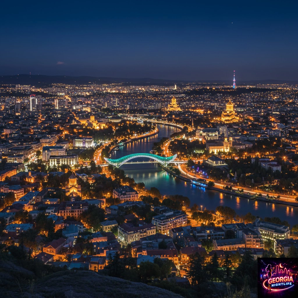 tbilisi nightlife city lights